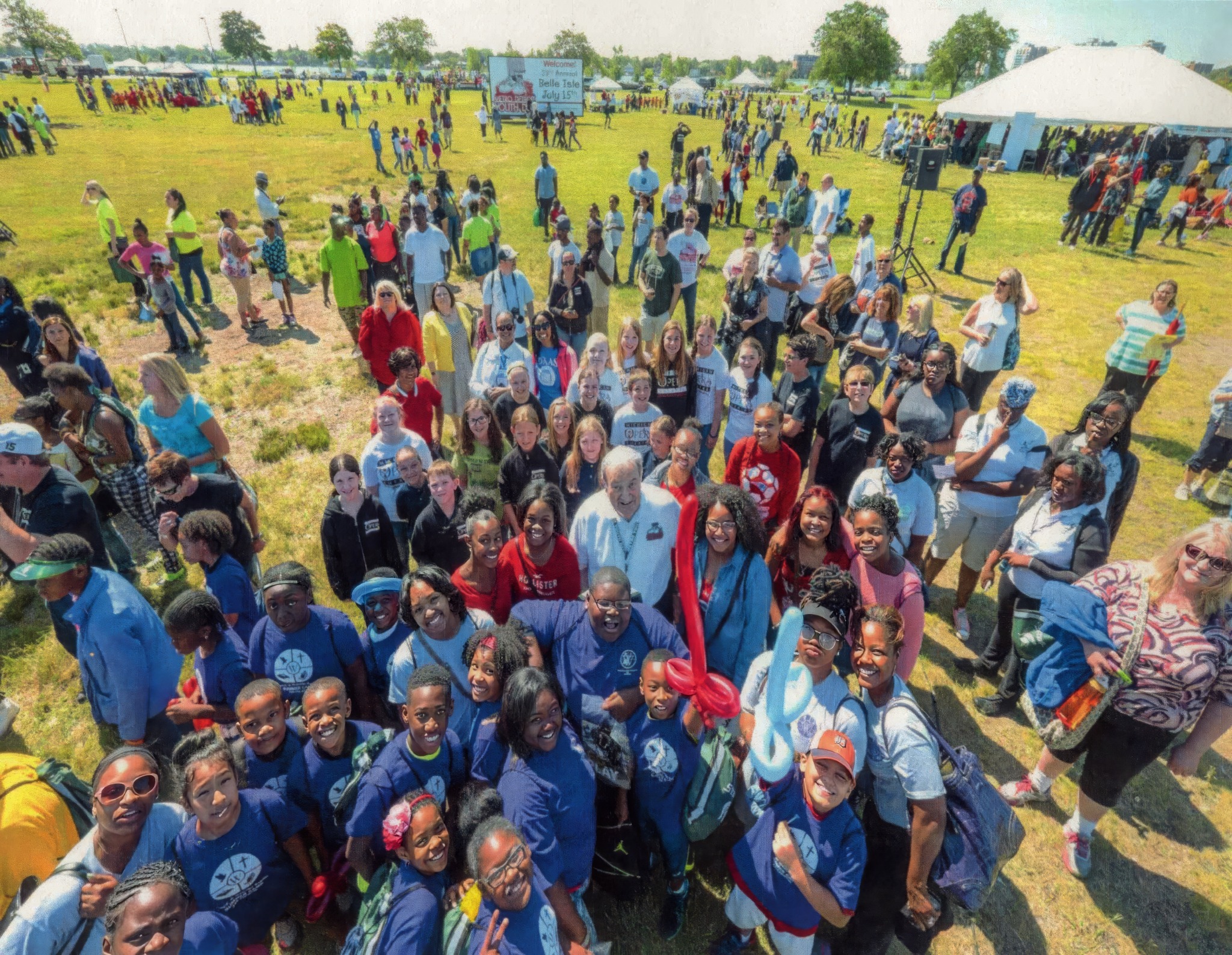 Ed Deeb with children at Metro Detroit Youth Day